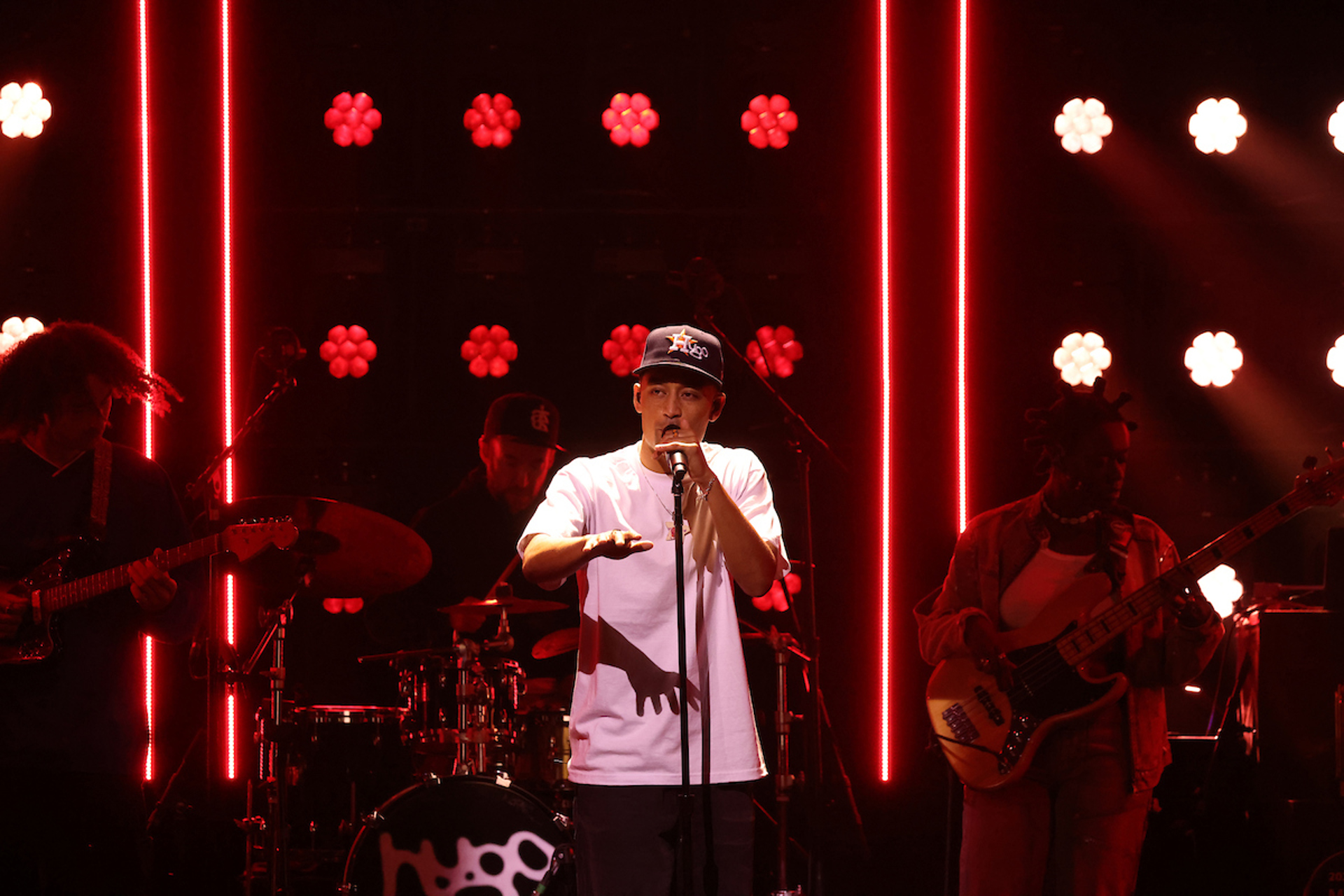 Loyle Carner at the Awards Show for the 2023 Mercury Prize with FREENOW.