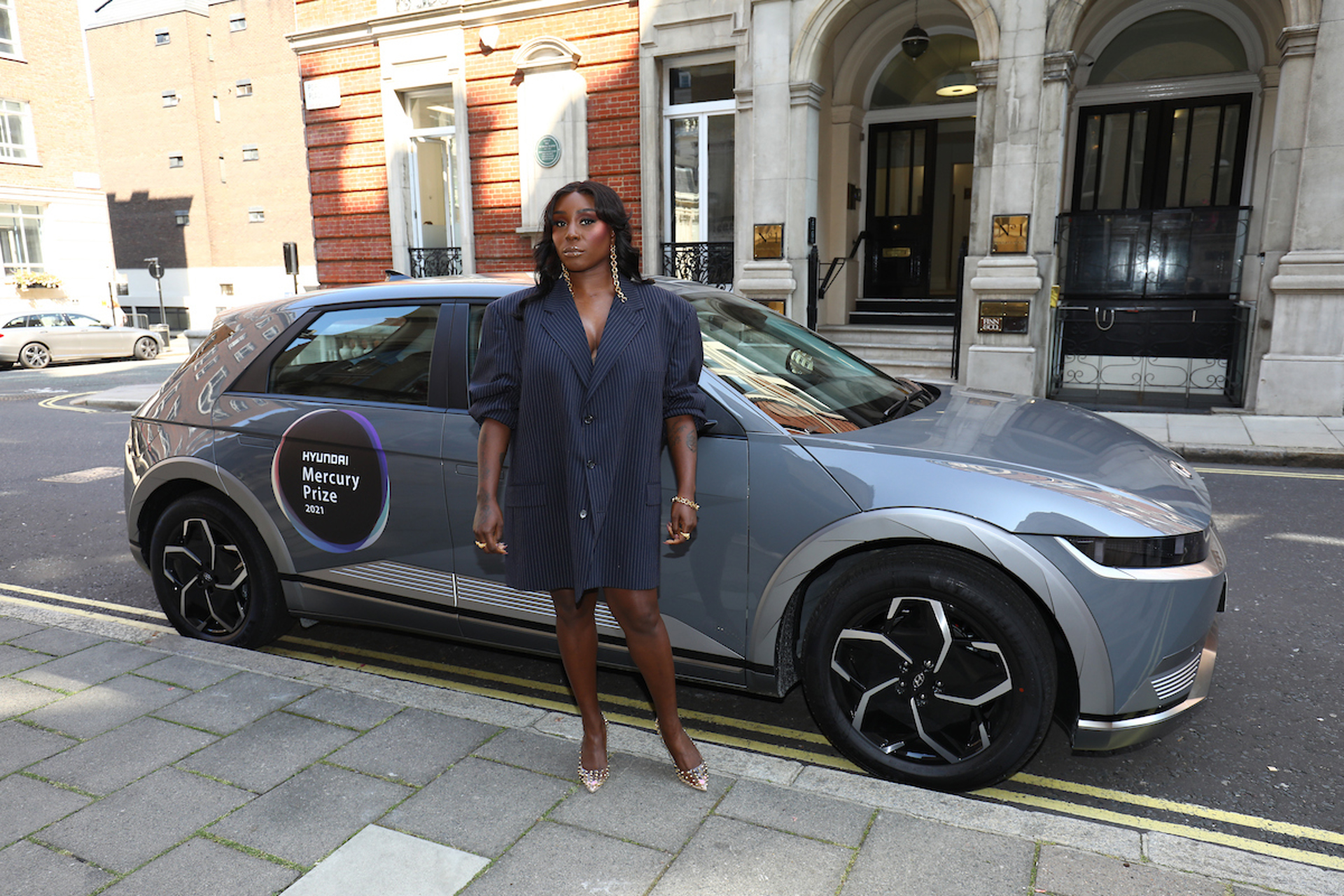 Laura Mvula arrives at the 2021 Hyundai Mercury Prize Shortlist announcement