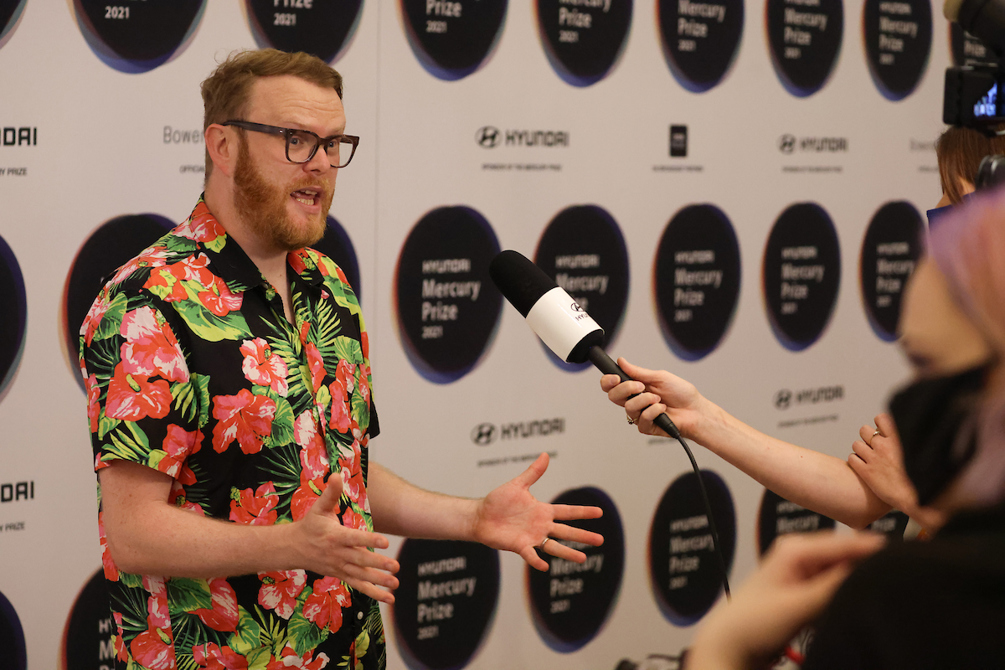 Huw Stephens being interviewed at the 2021 Hyundai Mercury Prize Shortlist announcement!
