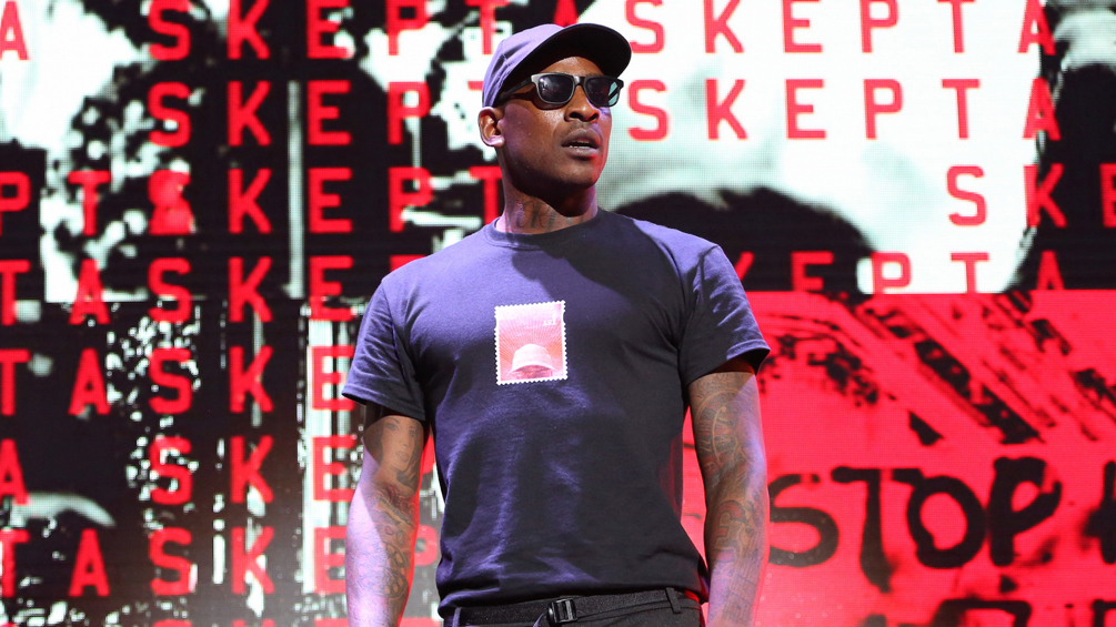 Mercury Prize winner Skepta strikes a pose